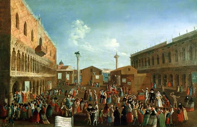Charlatans in the Piazzetta San Marco, Venice